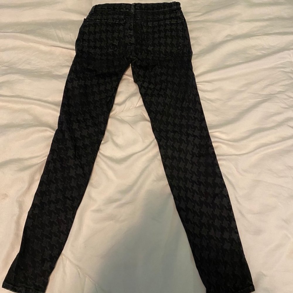 J Brand HOUNDSTOOTH SKINNY JEANS sz 24